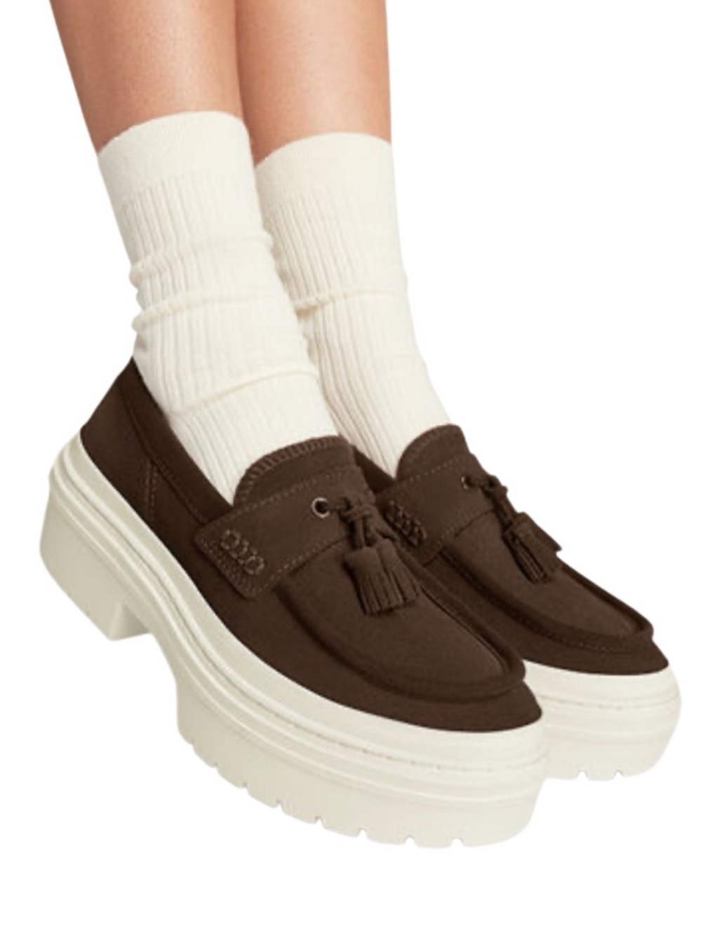 CONVERSE Chuck Taylor brown suede platform loafer slip on shoes women’s 8.5 new